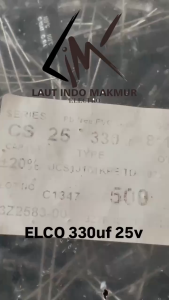 500 BUAH ELCO 330UF 25V KAPASITOR CAPACITOR KAPASITOR ELKO 330 UF 25 V ups stabilizer