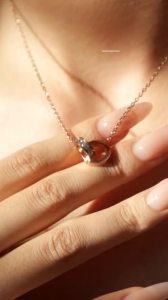 Lumine Jewellery - Rose Gold Rome Alphabet Necklace | Titanium Necklace | Everyday Wear | Gift for Her | 玫瑰金罗马项链