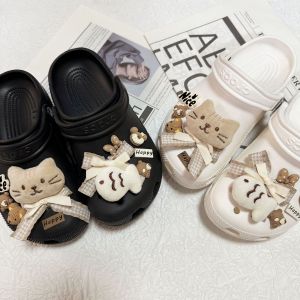 12Pcs/Set Crocs Jibbitz Charms Cute Cartoon Plush 3D Cat Fish Detachable Shoe Buckle Decoration for Crocs