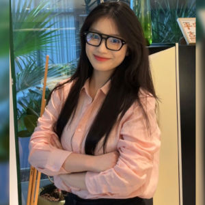 Áo sơ mi nữ BINKAFENNY dài tay màu hồng thanh lịch