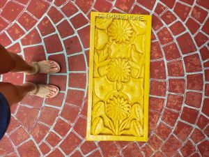 Wall Slate WS06 Fiberglass 90.5x44x4 Realistic 3D Garden Home Sunflower Art Craft Carving Dinding Hanging Frame Gantung
