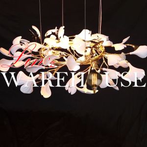 Lampu Gantung MODERN LARGE LUXURY CERAMIC LEAVES chandelier