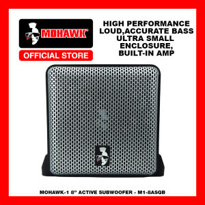 MOHAWK Car Audio 21M1-8ASQB 1-SERIES 8 inch Active Subwoofer with Reflex Subwoofer 600W