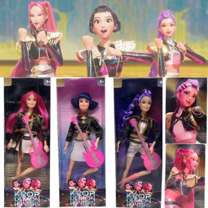 2026 | Anime Movie Demon Hunters Action Figure Doll with Theme Song Colorful Lights Rumi Action Figures for Fans Christmas Gift