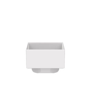 Legrow Short Basin for Carnivorous Plants Potted Moss White Square Plastic Pots for Sundews And Insectivorous Plants