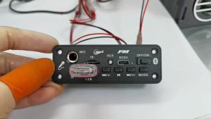 KEBIDU | KEBIDU Bluetooth MP3 WAV Decoder Board 6W Audio Amplifier DC 5V MP3 Player Handsfree Car Audio Module Mic TF FM Radio Speaker