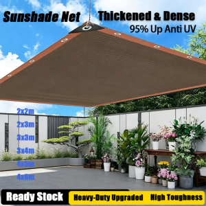 Thickened HDPE Sunshade Net 99% Shading Rate Malaysia Ready Stock Outdoor Courtyard Balcony Pet Kennel Plant shelter Agricultural net 2x3m 2x4m 3x6m 4x6m Waterproof Breathable Durable jaring teduh