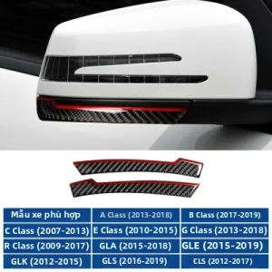 Miếng Dán Chống Va Chạm Gương Chiếu Hậu Ô Tô Bằng Sợi Carbon Dành Cho Mercedes Benz W176 W204 W212 B G R Class CLA GLE GLK GLS CLS