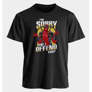 Marvel mens and womens T-shirts Deadpool summer American spring and autumn sports fitness trend Oversized loose short-sleeved
