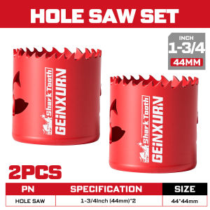 Geinxurn Hole Saw Set with 1/4" Hex Shank Quick Change Arbor 1-1/2" Cutting Depth for Various Drills