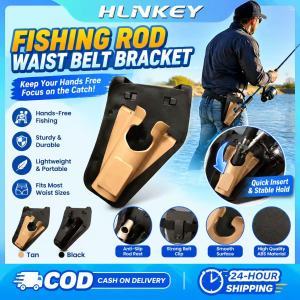 HLINKEY Fishing Rod Belt Holster 13cm Portable Fishing Pole Holder One Handed Release Waist Clip For Spinning Casting Reel Outdoor Gear