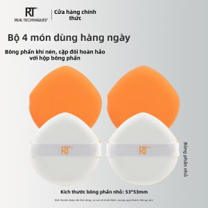 Bông phấn Real Techniques mềm mại không thấm nước dùng được cho cả khô và ướt