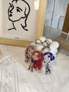 3/1 Piece 2D Flat Acrylic Keychain Double-Sided Cartoon Character Pendant Cartoon Character Gift Suitable For Fans Birthday Gif