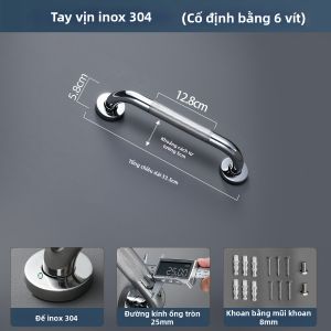 Tay Nắm Phòng Tắm Chống Trượt An Toàn Inox