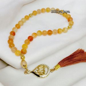 TASBIH BATU SULAIMAN PUTIH+LAFADZ ALLAH 10MM 33 BUTIR