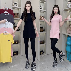 Áo Thun Nữ Tay Ngắn Dáng Ôm Vừa Vặn Thời Trang Xuân 2025 Thiết Kế Hở Eo Dài Vừa Phải Tôn Dáng Chất Liệu Khác Mùa Xuân