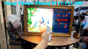 Đồng hồ Lịch Vạn Niên tranh đèn treo tường hiệu Cát Tường_tranh Phú Quý Cát Tường 55308_KT 55x35x7cm_Có 2 loại (Không remote đèn và Có remote đèn)