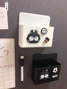 Magnetic Storage Box Cartoon Coal Ball Coffee Message Board Erasable Plan Calendar Fridge Magnet Decoration Personalized Creative