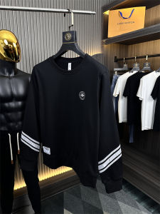 Loose Fit Knitted round Neck T-Shirt Mens Solid Color 3M Bar Stripe Autumn Sweatshirt Jacket Casual Comfortable Style