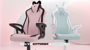[PRE-ORDER] TTRacing Duo V4 KittyPuff BunnyBliss Air Threads Fabric Gaming Chair - 2 Years Official Warranty