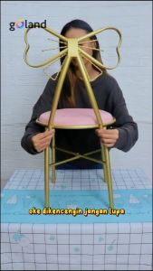 Goland Kursi Besi isi 2pcs Kursi Kamar Tidur Kursi Kupu-kupu Kursi Meja Rias Murah Chairs Furniture