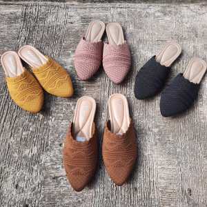 never stel sandal flat rajut sweety Tanpa Hak