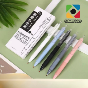 Bút Bi Bấm Morandi Mực Gel Đen Nét Đẹp - Viết Bi Bấm Mực Gel Tiện Dụng