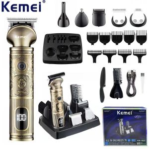 Kemei KM-1637 Hair Clipper Trimmer Set Rechargeable Nose Hair Cut Machine Razor Salon Barber Beauty Kit