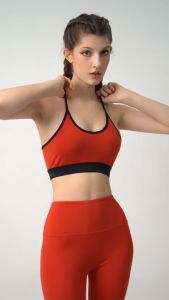 Áo bra thể thao tập Gym Yoga Pilates FANFIT FFSB001 - Phối viền màu 2 dây ôm sát dày dặn - Tặng mút ngực - TYM FASHION