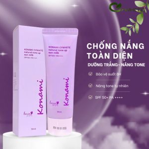 Kem chống nắng konami Cywhite natural tone up sun milk nâng tone kiềm dầu lâu trôi
