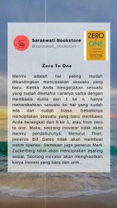 Buku Zero To One (Membangun Startup Membangun Masa Depan) By Peter Thiel