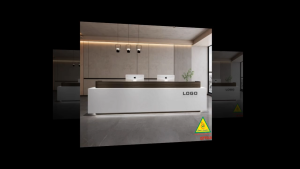 Bàn thu ngân bàn lễ tân bàn tính tiền bằng gỗ MDF QTT510 - NỘI THẤT LẮP RÁP VIENDONGADV