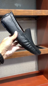 Giày Mọi Nam MICHILUX Classic Moccasin CSMS0 Da Bò Thật Màu Navy