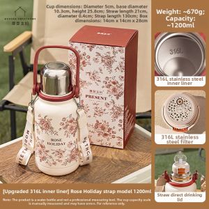MODERN SWEETHOME | Rose Holiday Design Large Capacity Universal Insulated Cup