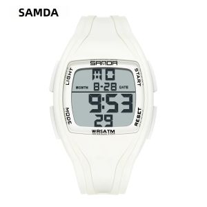 Sanda | Đồng Hồ Thể Thao Chống Nước SANDA Dành Cho Nữ Đồng Hồ Đeo Tay Điện Tử Hiển Thị Kỹ Thuật Số Phát Sáng Dành Cho Nữ Với Tính Năng Báo Thức Chronograph Ngày