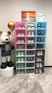 กล่องใส่รองเท้า ฝาหน้า-ฝาหลัง Size XL ไซส์ใหญ่ กล่องหนา ทรงสวย มีรูระบาย กล่องใส่ของอเนกประสงค์