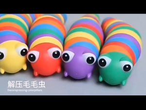 Colourful Rainbow Slug Snail Seal Kawaii Caterpillar Fidget Toys Adult Kids Decompression Venting Childrens Toys