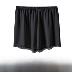 MiiOW | กางเกงขายาวทรงหลวมสบาย ๆ สำหรับผู้หญิง ผ้าไหมน้ำแข็ง ไม่มีรอยต่อ ไม่พับปลายขา ใส่อยู่บ้าน กางเกงนอนสำหรับใส่ไปข้างนอก