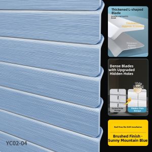L-shaped Drill-Free Modern PVC Louvered Curtain Light Blocking Elevating