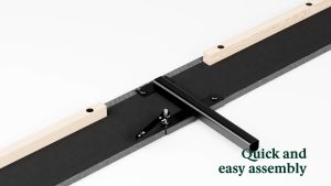 Zinus Tempat Tidur Divan Maya / Sandaran Rajutan Stylish / Warna Abu-Abu / Design Klasik / Easy Assembly / Tinggi 35cm