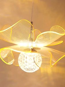 【MG】Nordic Chandelier Ceiling Light Tricolor Pendant Lamp Bedroom Bedside Hanging Lights
