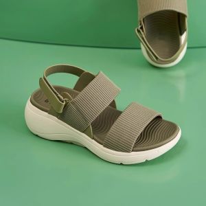 Sporty Thick Heel Sandals Womens Summer New Soft Bottom Lightweight Outdoor Wear Mom Shoes Large Size Korean Style Hollow out