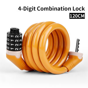 Eslnf(ESLNF) | ESLNF Thickened Steel Cable Bike 4 Digit Password Lock Anti Theft Safety Ring Lock For Bicycle E-bike Motorcycle