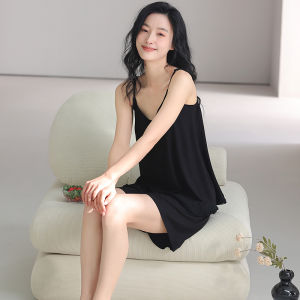 MiiOW | ชุดนอนแขนกุดเซ็กซี่สำหรับผู้หญิง Catman ฤดูร้อน 2025 ชุดนอนผ้าโมดอลเย็นสบายพร้อมแผ่นเสริมหน้าอก ชุดนอนลำลองสำหรับฤดูร้อน