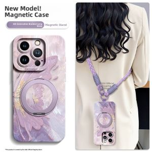 GGUU | Magsafe Compatible Magnetic Stand Phone Case With 15 Degree Crossbody Strap