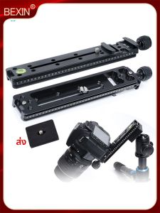 กาวน์มุมมองระยะใกล้แบบหมุนได้พร้อมรางเลื่อนแบบยาวสำหรับกล้องดิจิตอล ขาตั้งแบบหมุนได้ ขาตั้งแบบหมุนได้ แผ่นติดตั้งแบบเร็ว