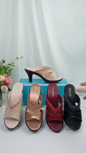 OXXO รองเท้าแตะเพื่อสุขภาพ รองเท้าแฟชั่น หน้าสวม ส้นส้นสูง3นี้ว ทำด้วยหนังพียู นิ่มใส่สบาย น้ำหนักเบา SK0186