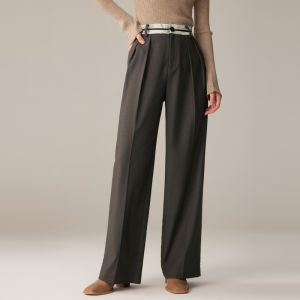 Yigue | Wool Blend Simple Loose Straight Casual Pants