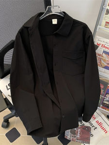 American Seersucker Shirt Men Long Sleeves 2024 New Arrival Spring & Fall Loose Fancy Casual Heavy Weight Pocket Shirt