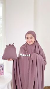 Mukena Dewasa Polos Yameena Series: Bahan Premium & COD di Bilza.id